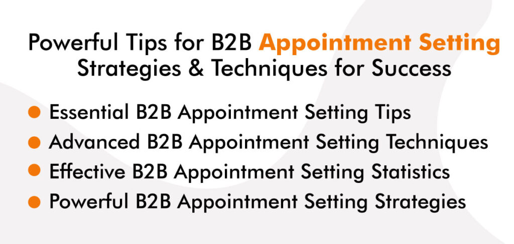 b2b appointment setting tips