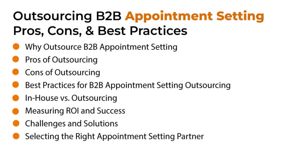 Outsourcing b2b appointment setting